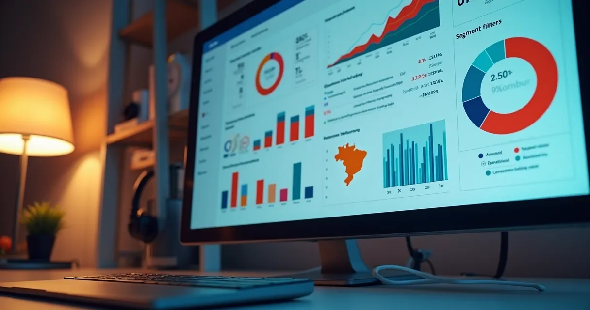 Dashboard de inteligência comercial com métricas de leads 