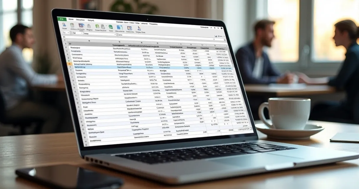 Planilha de mailing corporativo com informações sendo preenchidas automaticamente 