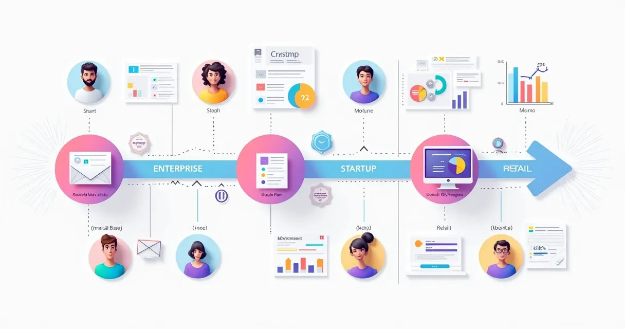 Fluxo visual de uma campanha automatizada e personalizada por ICP 