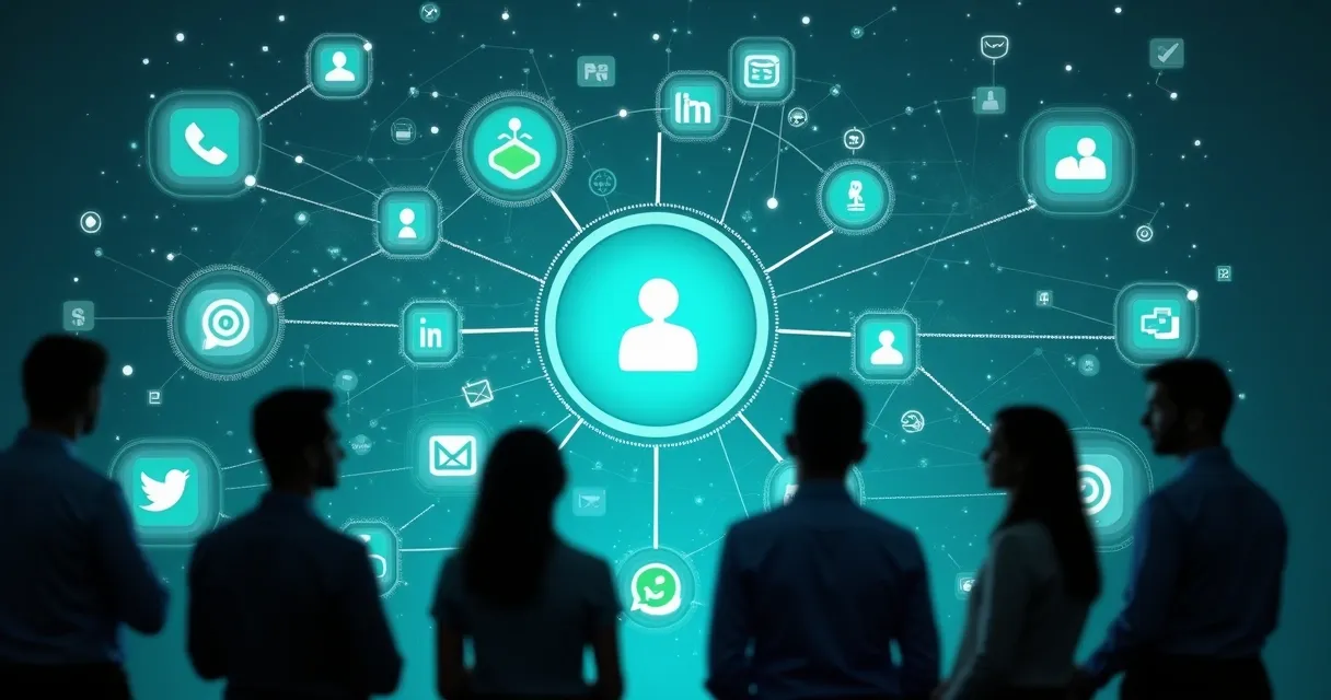 Painel digital mostra diferentes canais de atendimento interligados 