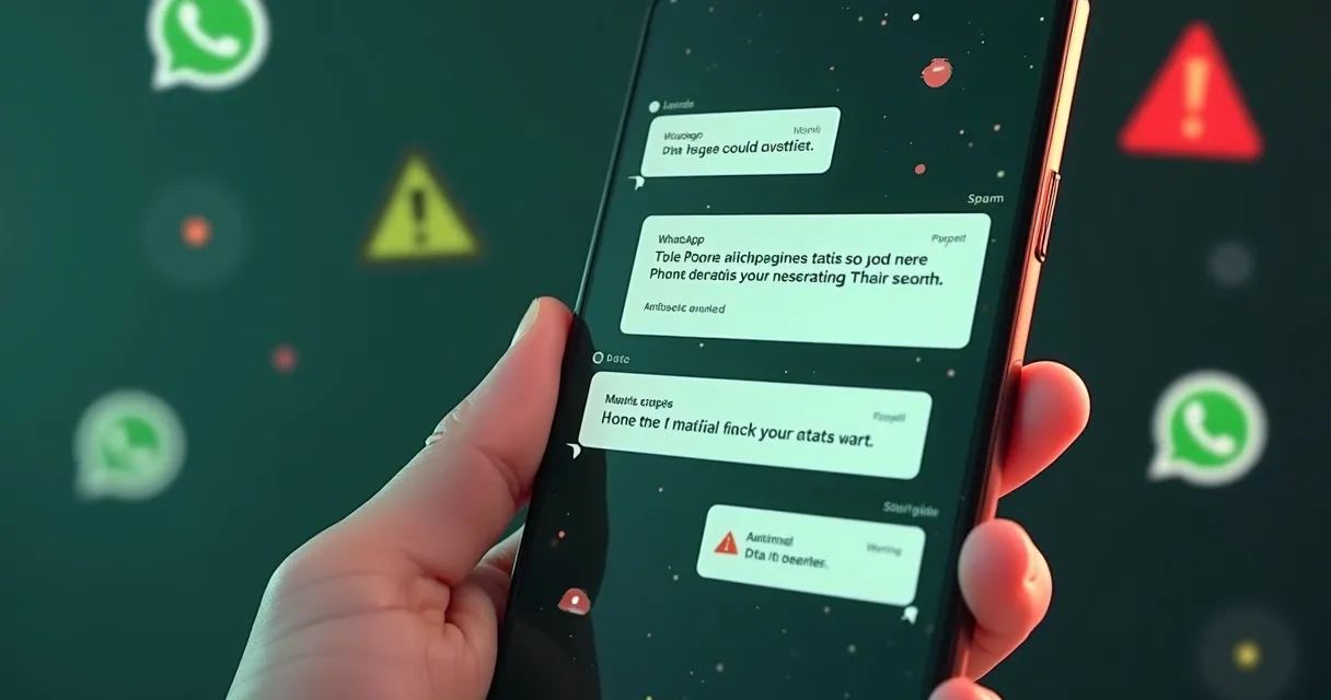 Representação de mensagem de spam sendo enviada em um smartphone 