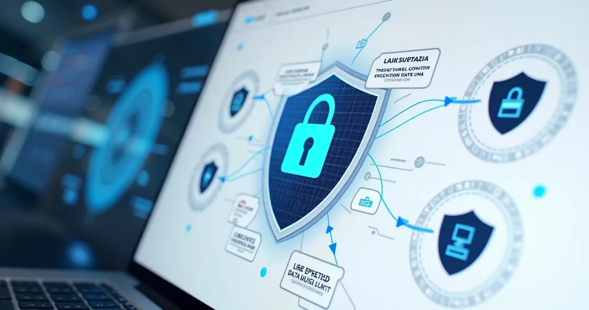 Interface de plataforma mostrando selo de conformidade e políticas de privacidade 