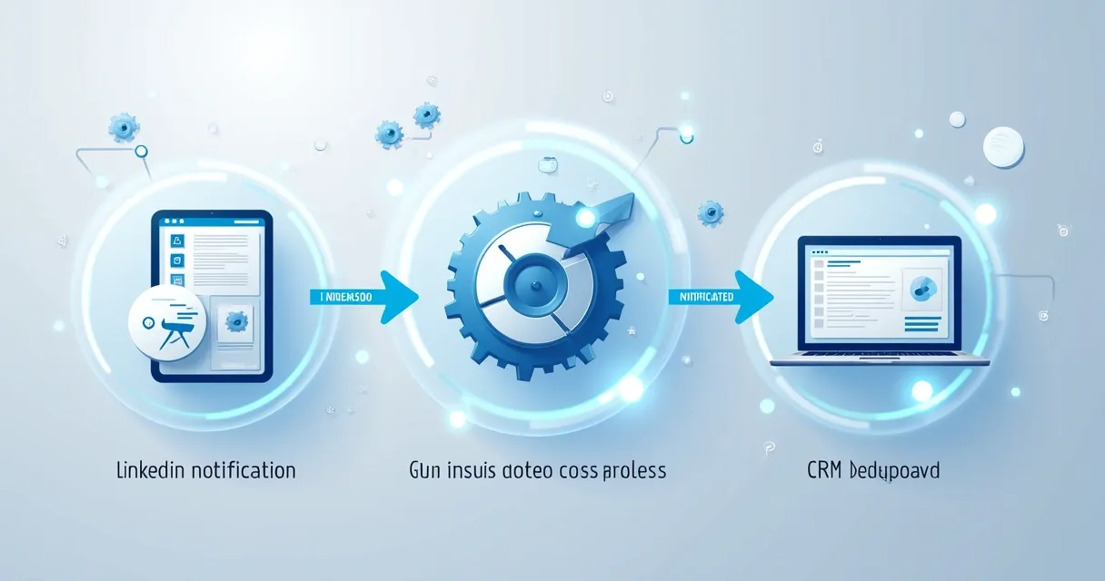 Integração visual entre LinkedIn, Data Stone e CRM 