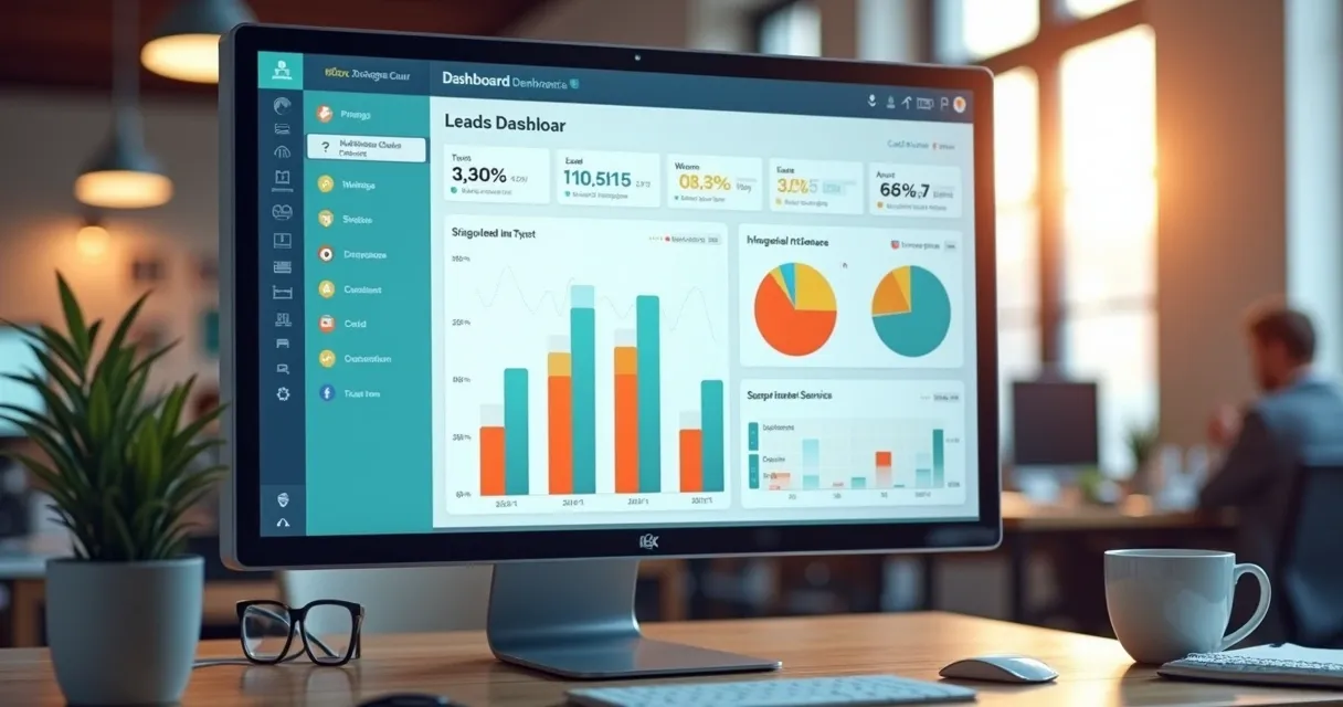 Dashboard digital mostrando leads classificados por prioridade