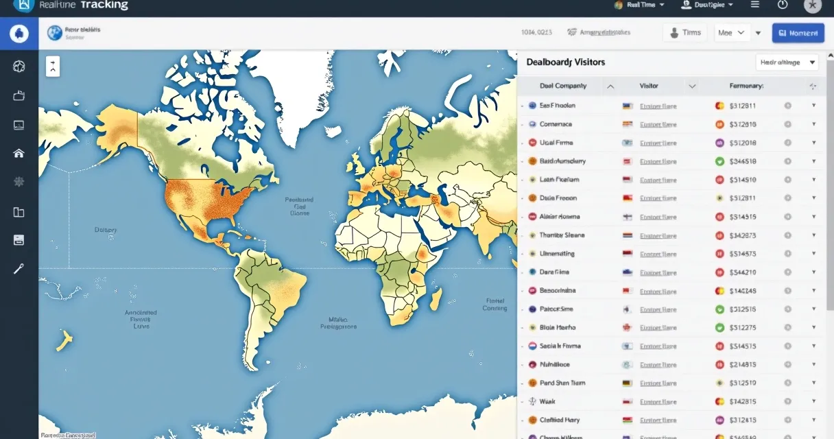Dashboard mostrando identificação de visitantes anônimos do site 