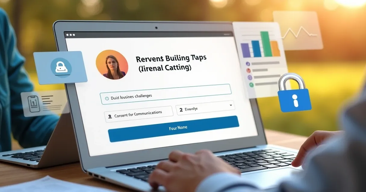 Demonstração de um formulário de contato pós-engajamento no LinkedIn 