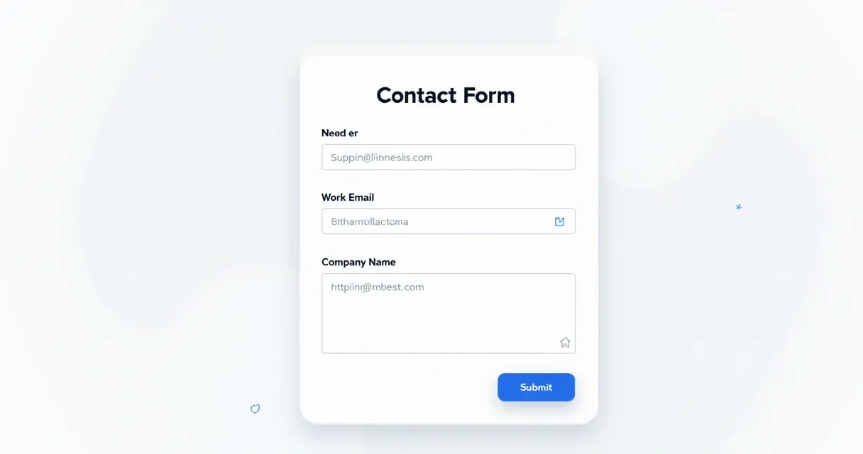 Formulário simples em landing page SaaS 