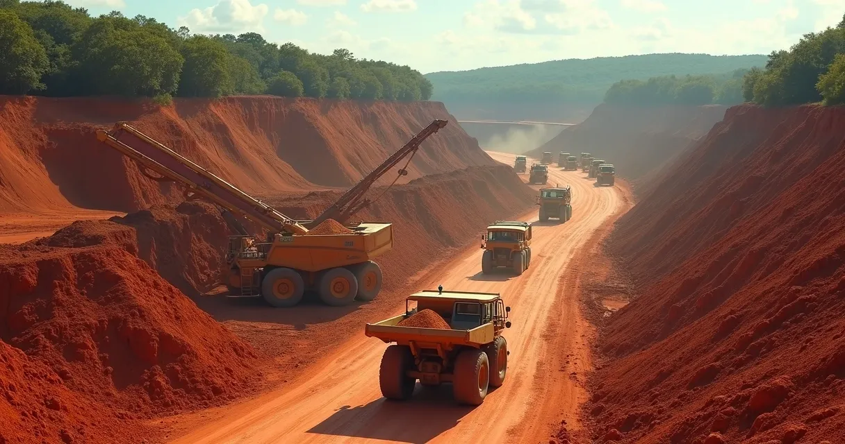 Equipamentos de mineração no Pará trabalhando