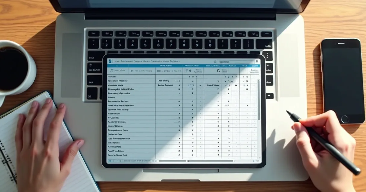 Planilha mostrando matriz de critérios de lead scoring preenchida