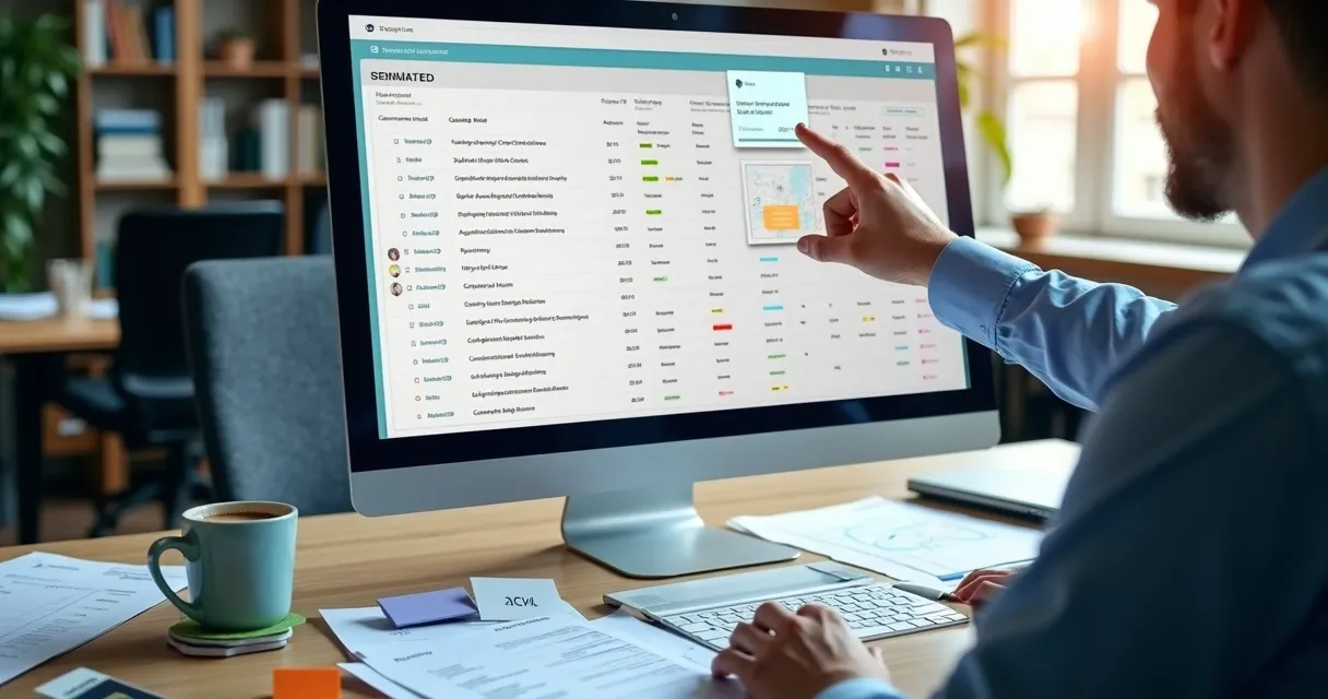 Listas segmentadas de leads exibidas em tela 