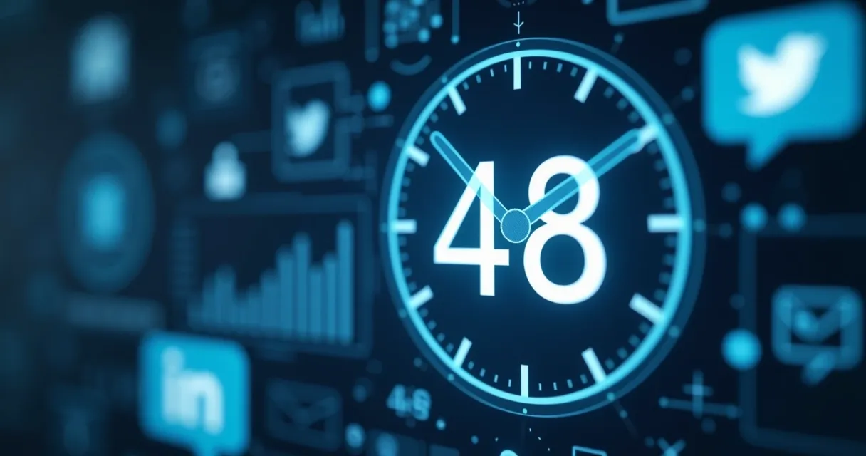 Relógio digital marcando tempo de resposta para leads de engajamento 
