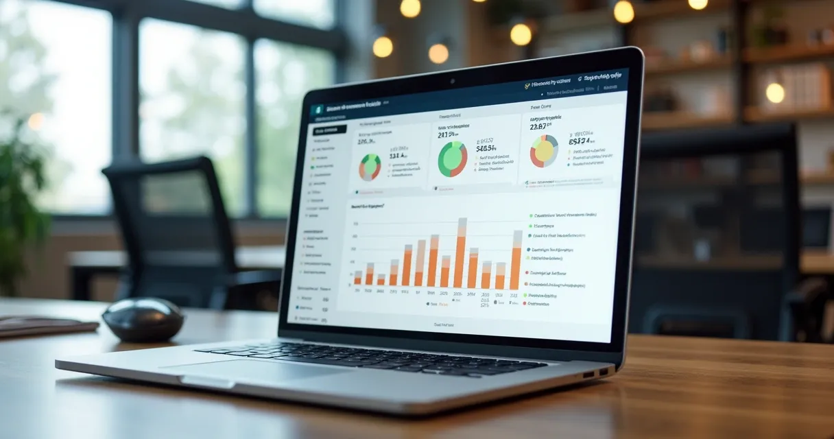 Tela de dashboard com leads identificados, gráficos e scores de oportunidades 