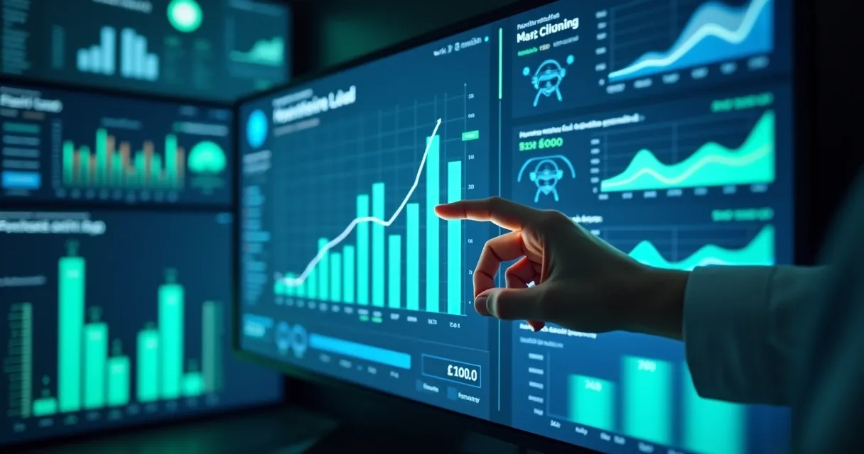 Dashboard exibindo métricas de leads em saúde em telas