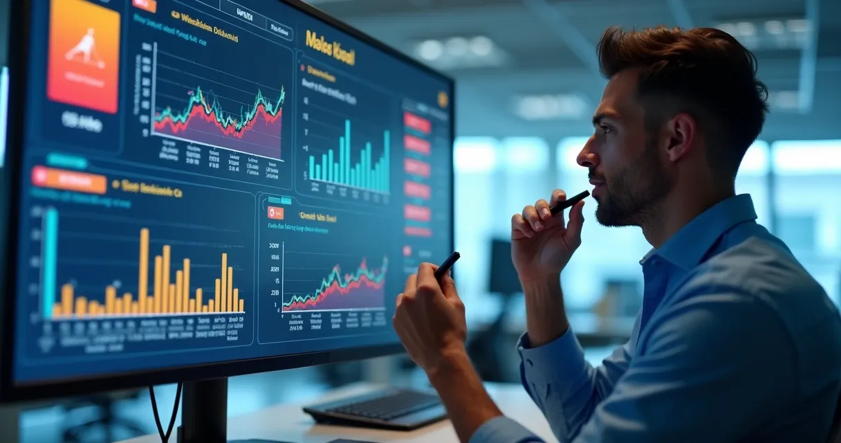 Dashboard de forecast com gráficos de vendas em varejo