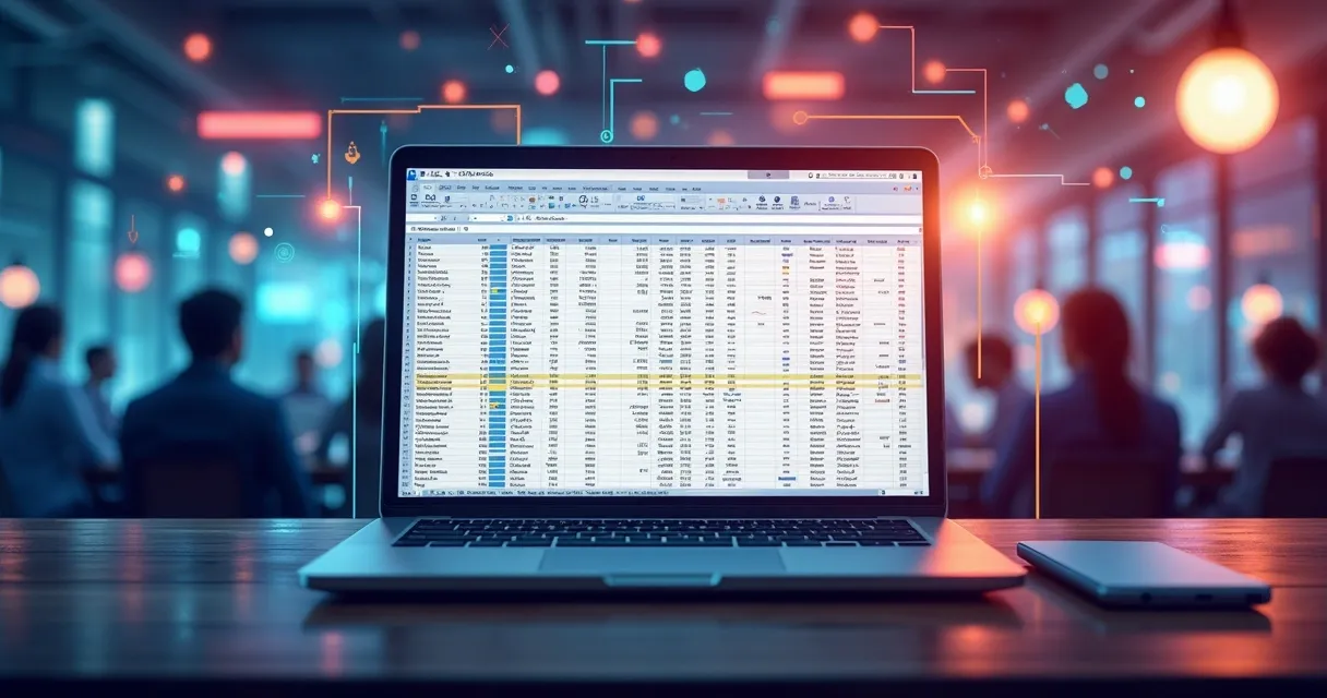 Planilha de leads sendo enriquecida automaticamente por software 