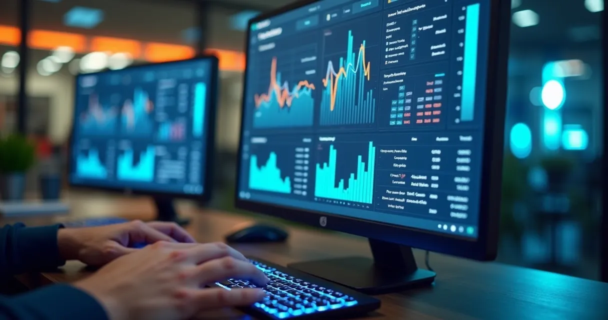 Tela de computador mostrando enriquecimento de dados de leads