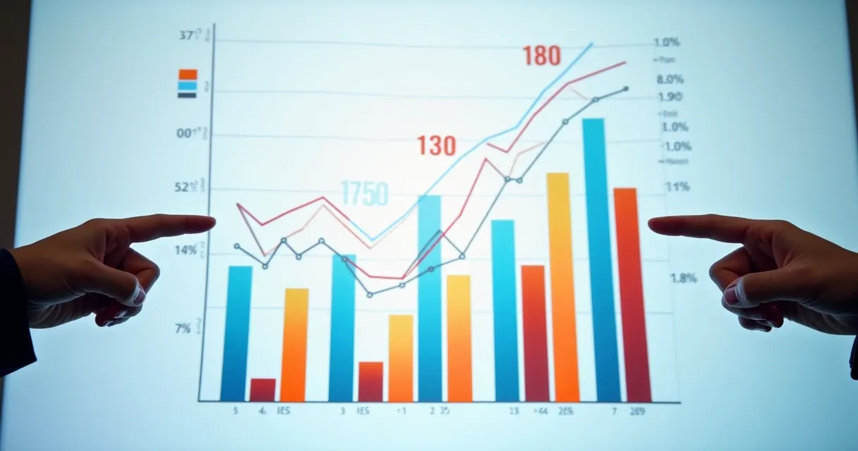 Painel com gráficos coloridos de métricas de vendas B2B 