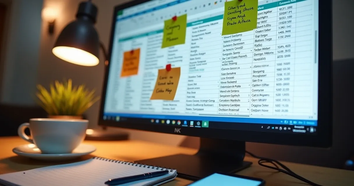 Tela de computador com lista de leads B2B organizada 