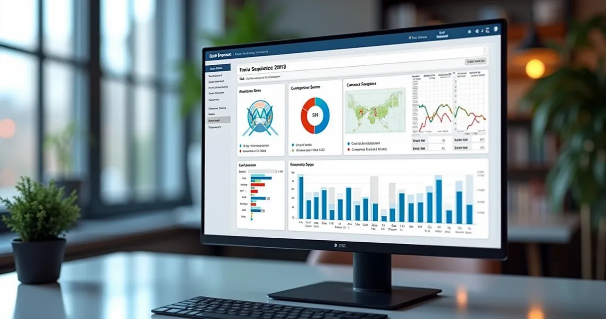 Dashboard digital com KPIs de enriquecimento de leads e taxas de conversão
