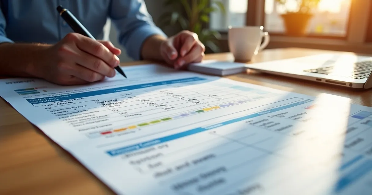 Profissional revisando informações personalizadas de lead