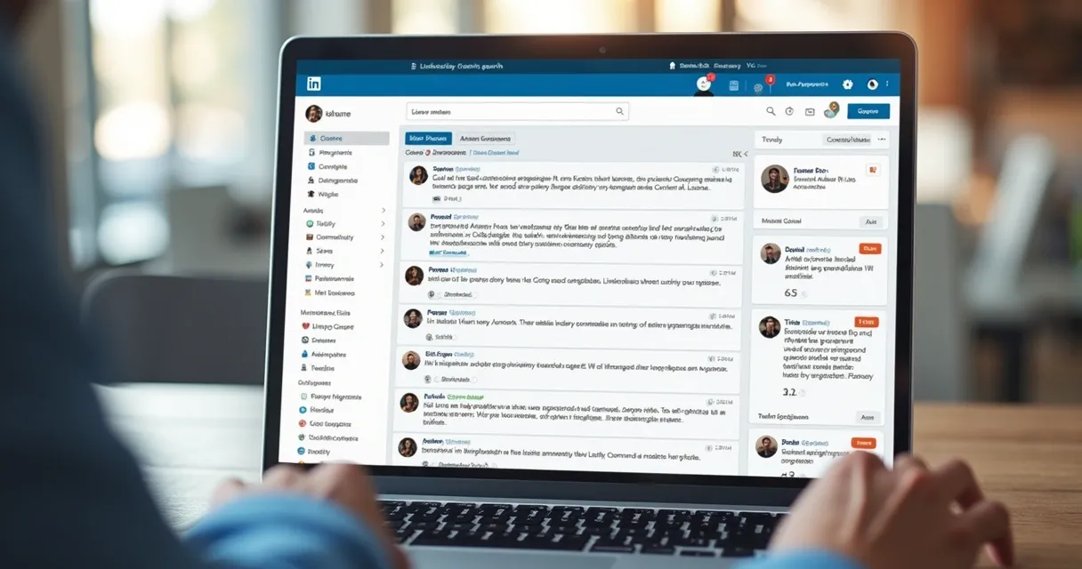 Painel de agendamento de post no LinkedIn mostrando calendário e gráfico de engajamento