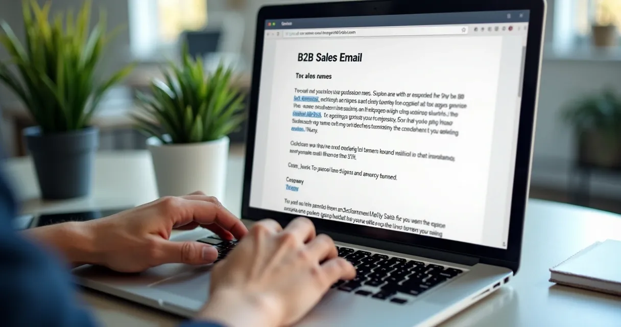 Mensagem de e-mail personalizada em tela de notebook. 