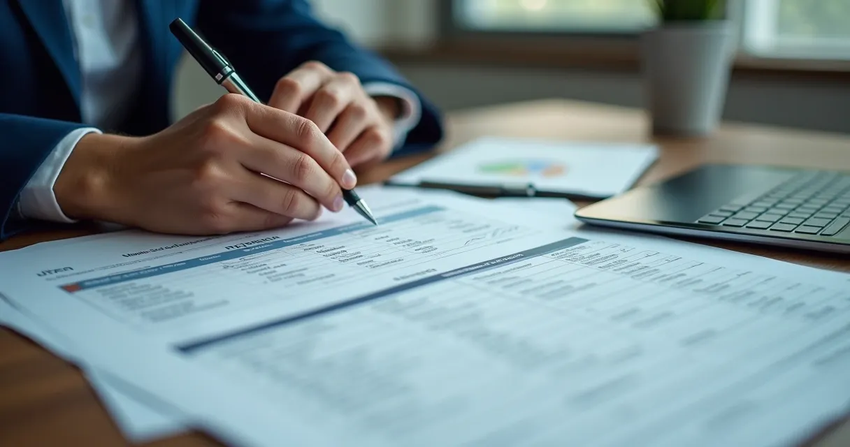 Pessoa consultando fichas cadastrais de empresas brasileiras