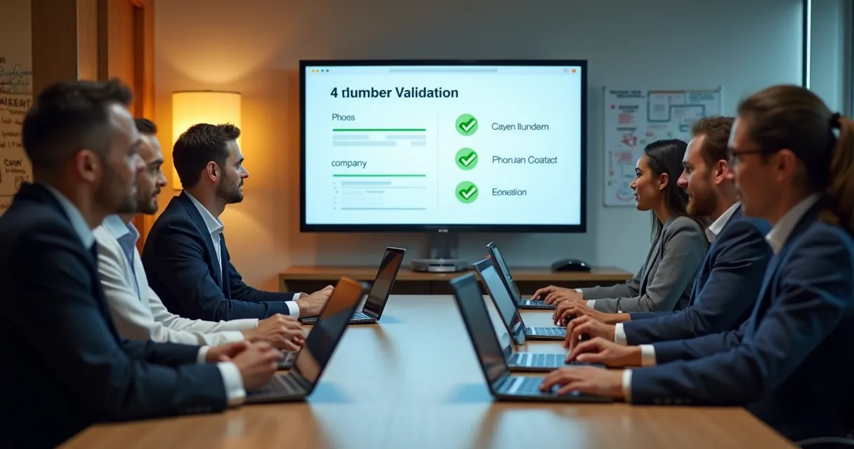 Equipe de vendas validando leads com consulta telefônica 