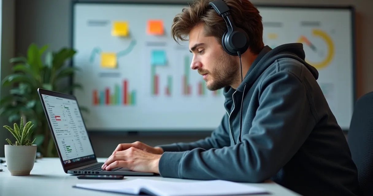 Profissional SDR fazendo prospecção em ambiente de trabalho