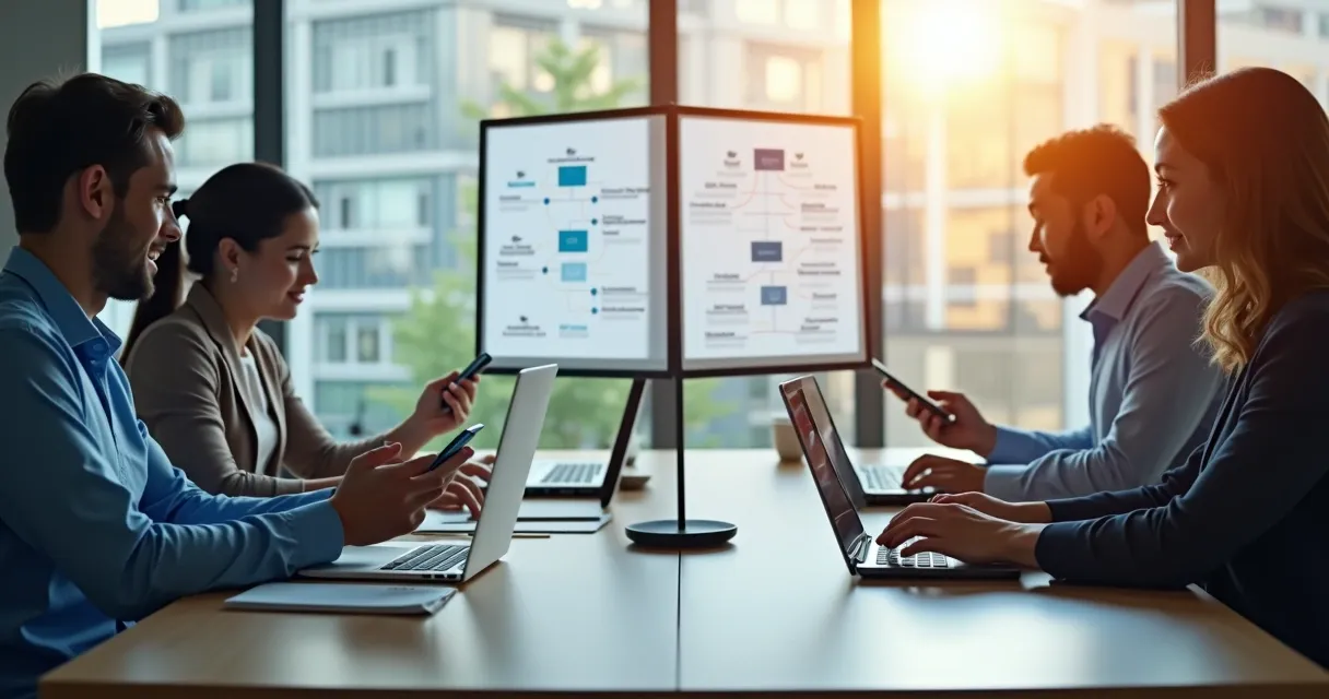 Equipe multi-canal utilizando diferentes dispositivos para prospecção 