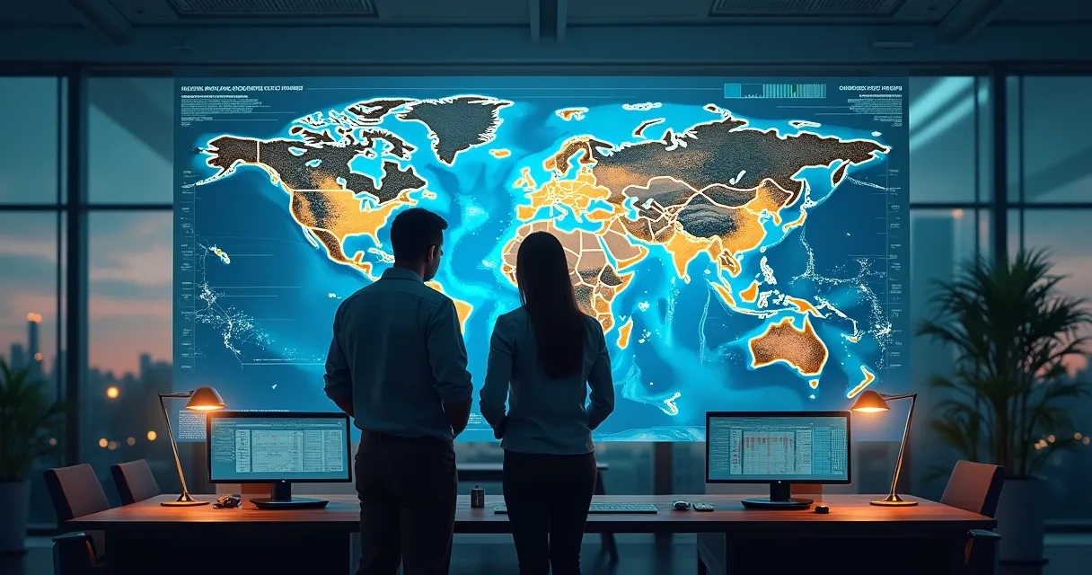 Analistas de dados públicos comparando mapas digitais e estatísticas 