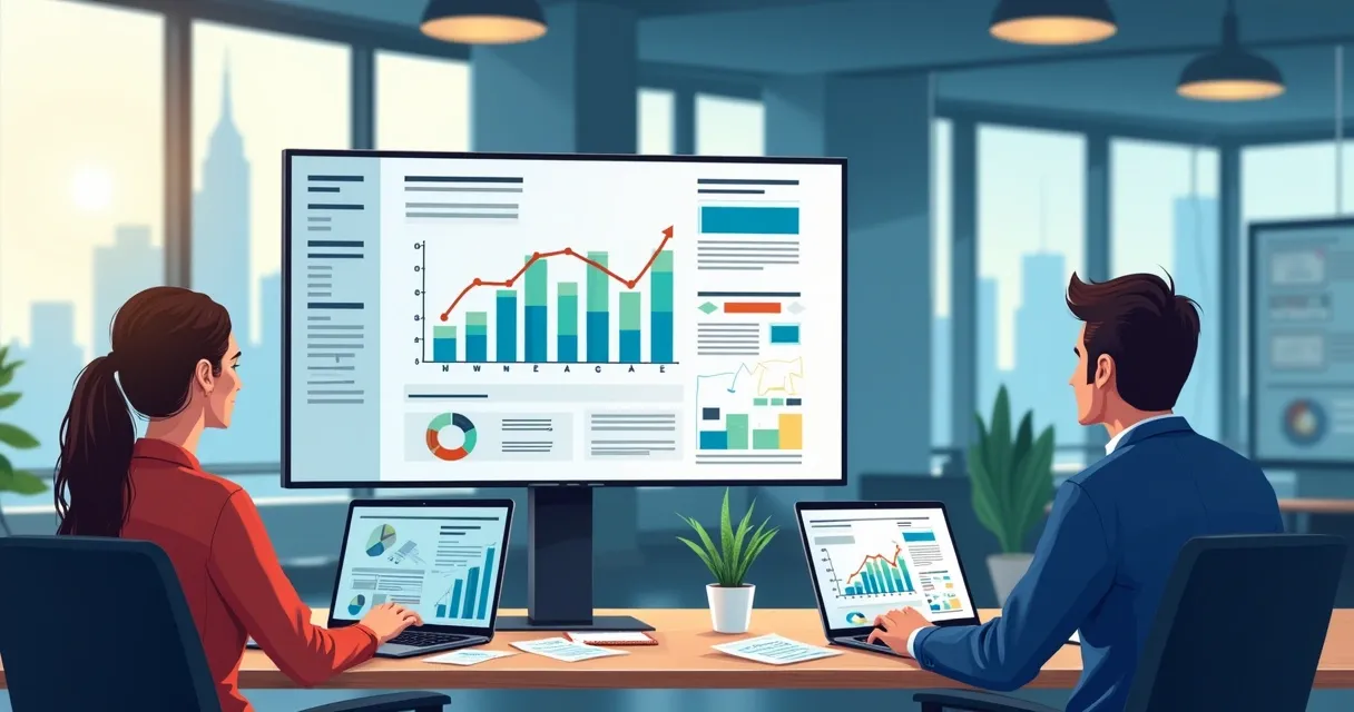 Conteúdo direcionado sendo criado em escritório digital B2B