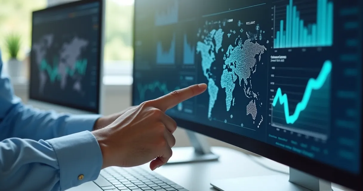 Dados de empresas enriquecidos visualizados em tela por analista de vendas B2B 