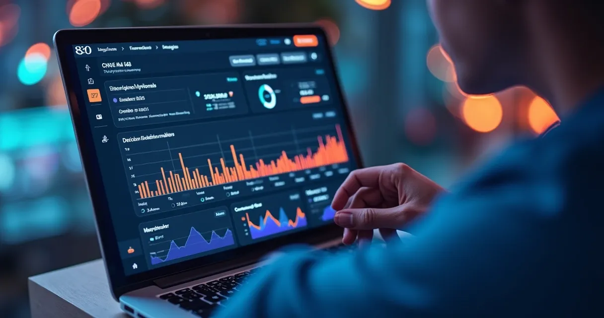 Dashboard de enriquecimento de leads B2B com gráficos e informações detalhadas