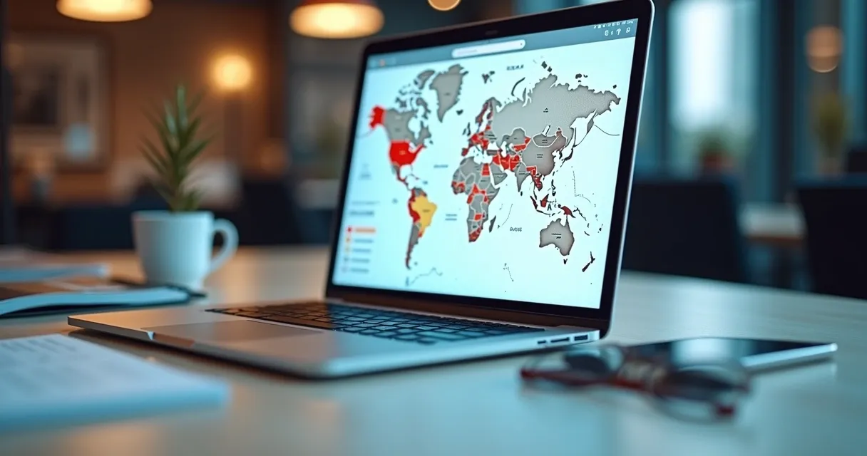 Planilha de leads empresariais sendo enriquecida e mapeada digitalmente