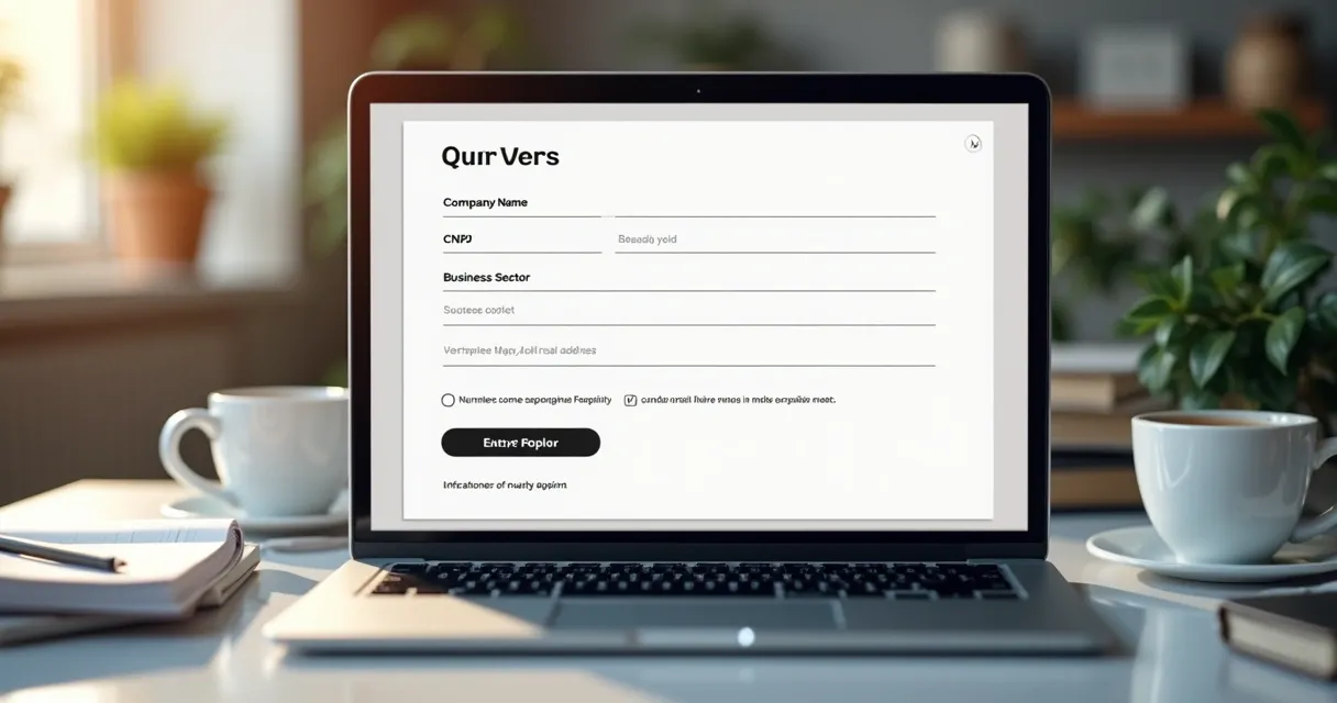 Formulário otimizado para captação de contatos empresariais