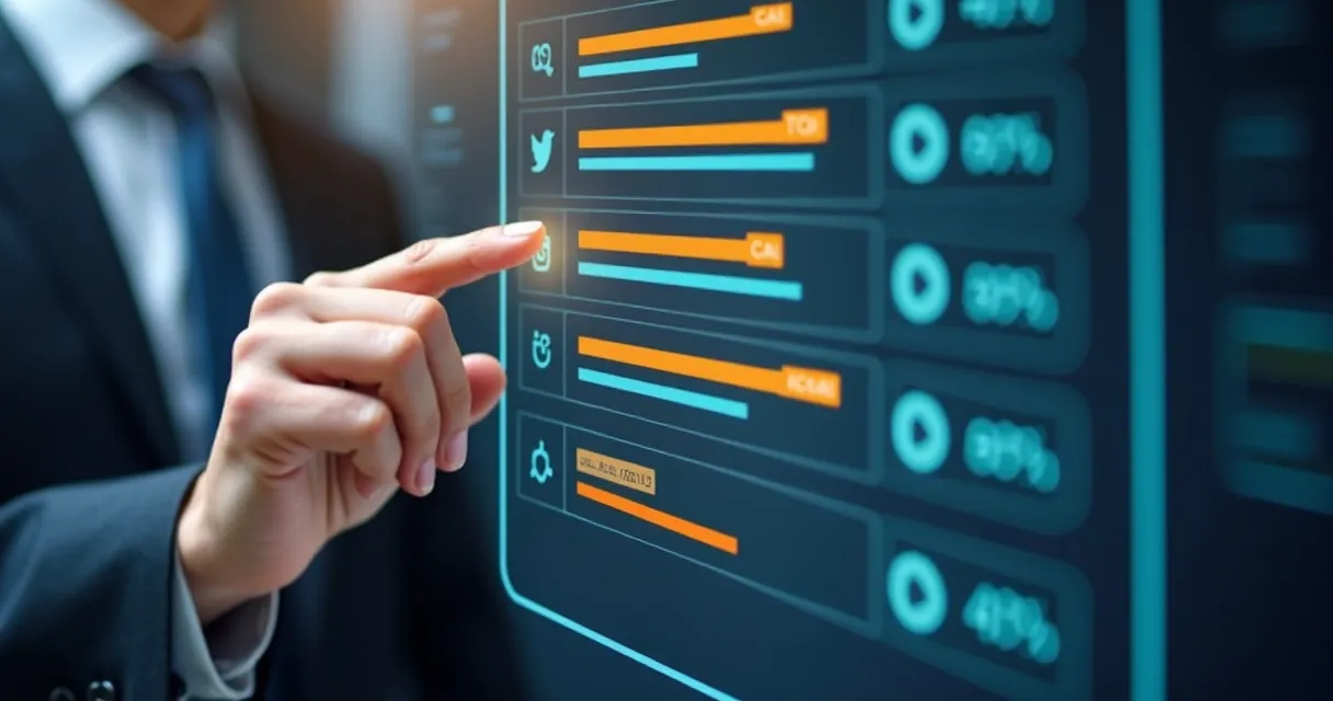 Gráfico digital de ranking e pontuação de leads B2B 