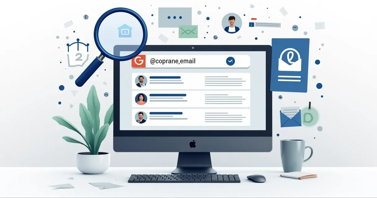 Busca de e-mail sendo feita no Google mostrando resultados 