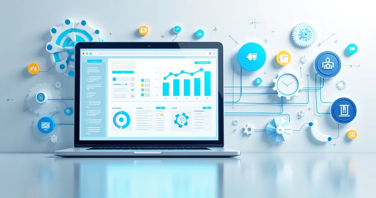 Interface mostrando automação de consulta de dados e integração com sistemas