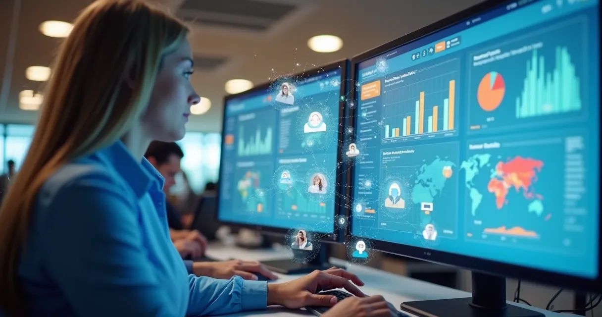 Integração de mailing e dados comerciais com CRM em uma tela digital 