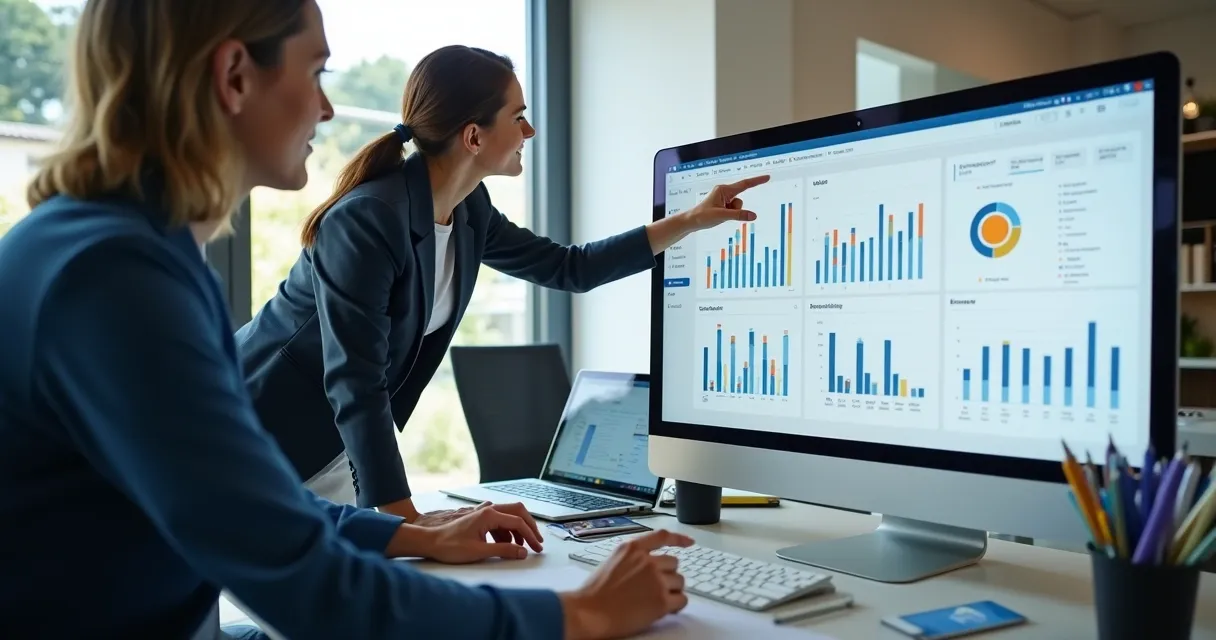 Dashboard de CRM integrado mostrando dados organizados 