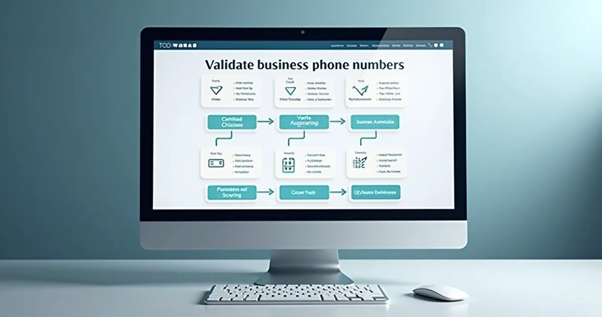 Fluxograma mostrando etapas de validação de telefone comercial