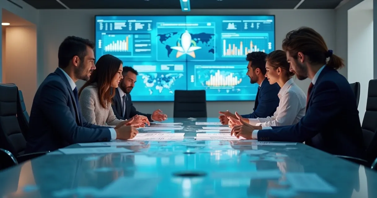 Equipe analisando estratégias de leads B2B 