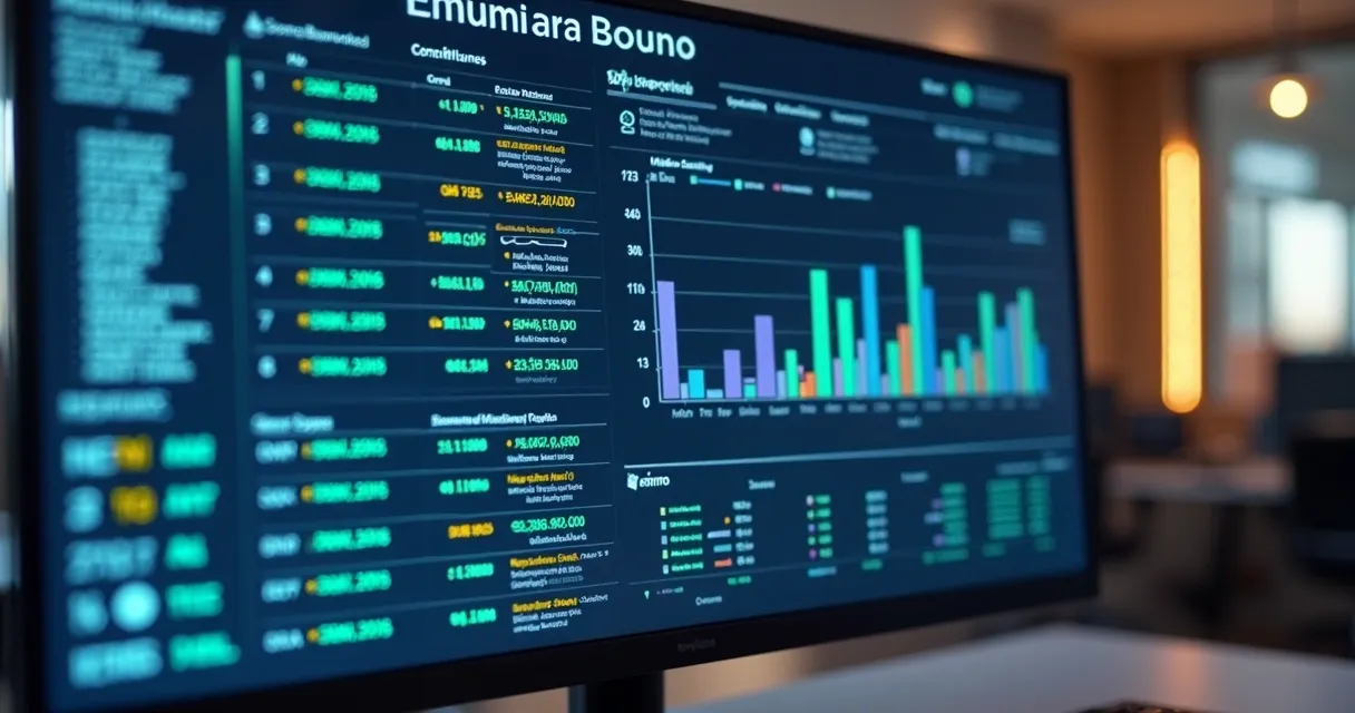 Dashboard digital de enriquecimento de dados na tela