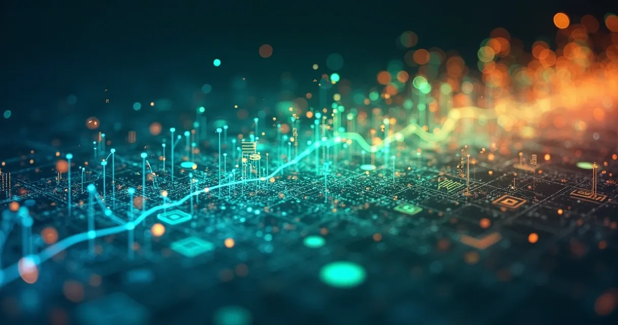 Representação visual de enriquecimento automático: ícones de dados conectando-se a perfis de leads 