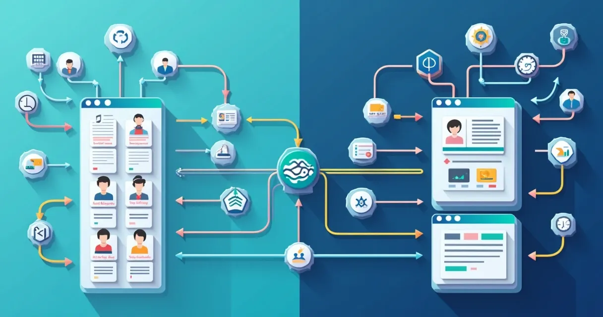Gráfico mostrando integração de dados entre CRM e plataformas de automação