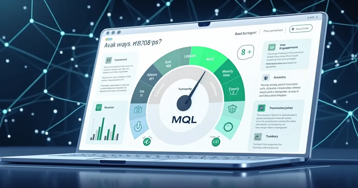 Painel digital com pontuação de lead scoring em destaque 