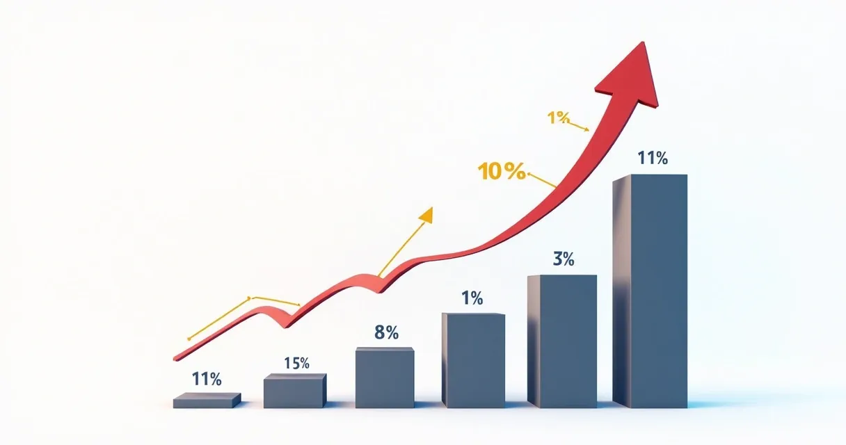 Gráfico mostrando crescimento de oportunidades e taxa de conversão após qualificação de mailing