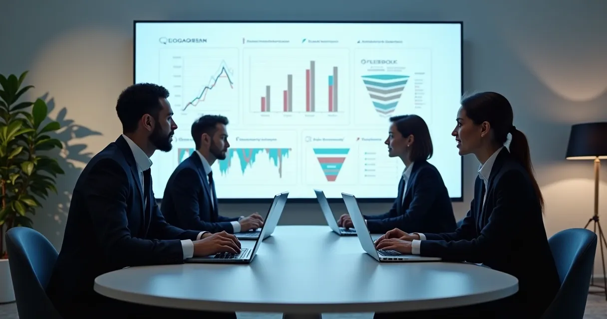 Webinar com executivos apresentando estratégias B2B 