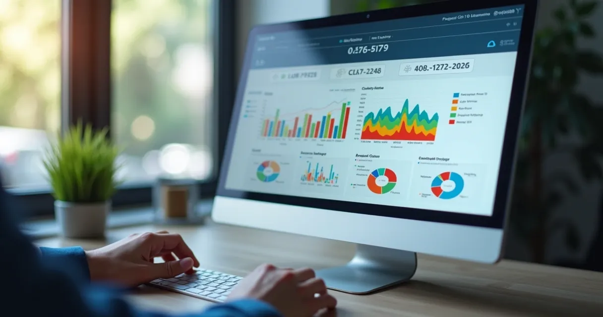 Tela de dashboard de CRM mostrando gráficos de análise de dados de leads 